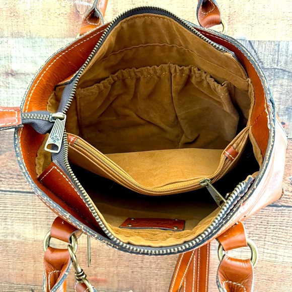 NWOT Patricia Nash Heritage Collection Angela Brown Leather Satchel/Crossbody - Picture 11 of 16
